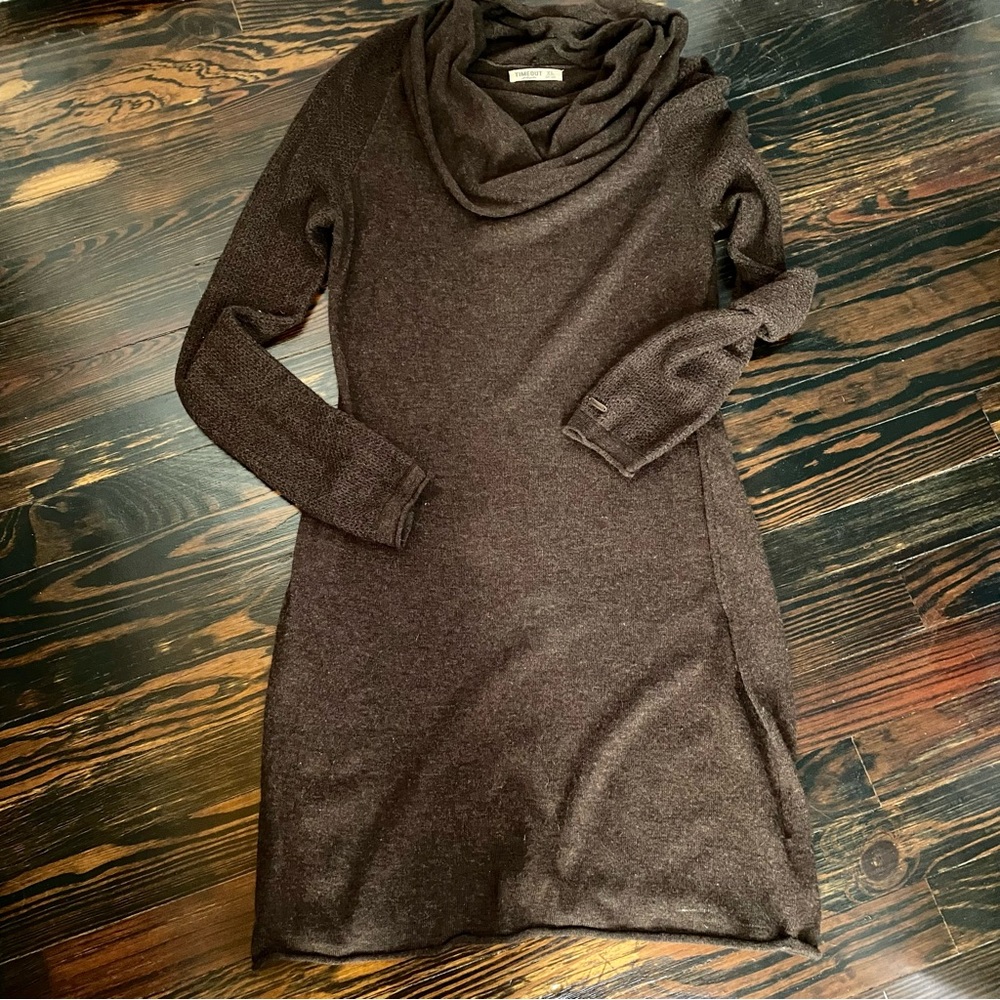 Timeout Knit Cowl Neck Dress, size XL